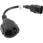 Lanberg Power Cable Black C14 Coupler - (CA-C14E-10CC-0018-BK)