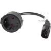 Lanberg Power Cable Black C14 Coupler - (CA-C14E-10CC-0018-BK)