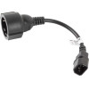 Lanberg Power Cable Black C14 Coupler - (CA-C14E-10CC-0018-BK)