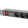 Lanberg Power Distribution Unit (PDU) 4 Ac outlet(s) 1U Black - (PDU-04E04I-0200-BK)