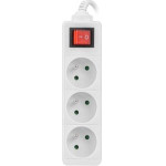 Lanberg Power Strip 3M WHITE, 3X 230V PL, With Switch - (PS1-03E-0300-W)