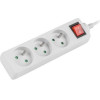 Lanberg Power Strip 3M WHITE, 3X 230V PL, With Switch - (PS1-03E-0300-W)