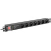 Lanberg Power Strip Pdu Rack 19'' (1U, 16A, 7X 230V PL, 2m) - (PDU-PRO-07E-0200-BK)
