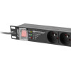 Lanberg Power Strip Pdu Rack 19'' (1U, 16A, 7X 230V PL, 2m) - (PDU-PRO-07E-0200-BK)