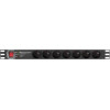Lanberg Power Strip Pdu Rack 19'' (1U, 16A, 7X 230V PL, 2m) - (PDU-PRO-07E-0200-BK)