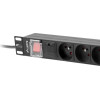 Lanberg Power Strip Pdu Rack 19'' (1U, 16A, 7X Shuko, 2m) - (PDU-PRO-07F-0200-BK)
