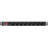 Lanberg Power Strip Pdu Rack 19'' (1U, 16A, 8X Shuko, 2m) - (PDU-08F-0200-BK)