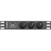 Lanberg Power Strip Rack 10'' (1U, 10A, 3X 230V PL) - (PDU-03E-0200-IEC-BK)