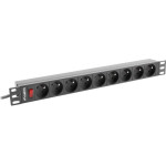 Lanberg Power Strip Rack 19'' (1U, 16A, 9X 230V PL) - (PDU-09E-0300-BK)