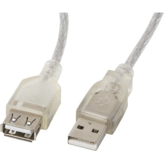 Lanberg Usb Cable 1.8 m Usb 2.0 Usb A Transparent - (CA-USBE-12CC-0018-TR)