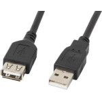 Lanberg Usb Cable Usb 2.0 0.7 m Usb A Black - (CA-USBE-10CC-0007-BK)