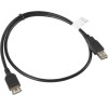 Lanberg Usb Cable Usb 2.0 0.7 m Usb A Black - (CA-USBE-10CC-0007-BK)