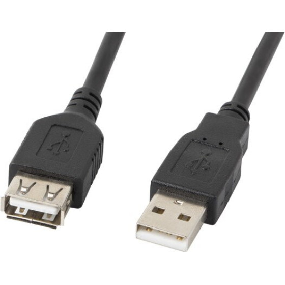 Lanberg Usb Cable Usb 2.0 0.7 m Usb A Black - (CA-USBE-10CC-0007-BK)