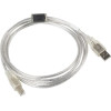 Lanberg Usb Cable Usb 2.0 1.8 m Usb B Transparent - (CA-USBA-12CC-0018-TR)