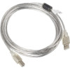Lanberg Usb Cable Usb 2.0 3 m Usb B Transparent - (CA-USBA-12CC-0030-TR)