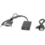 Lanberg Video Cable Adapter 0.2 m Hdmi Type A (Standard) Vga (D-Sub) Black - (AD-0021-BK)