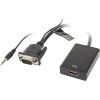 Lanberg Video Cable Adapter 0.2 m Hdmi Type A (Standard) Vga (D-Sub) Black - (AD-0021-BK)