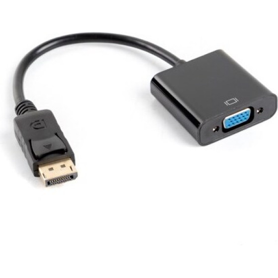 Lanberg Video Cable Adapter 0.2 m Vga (D-Sub) Displayport Black - (AD-0002-BK)