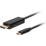 Lanberg Video Cable Adapter 1 m Usb Type-C Displayport Black - (CA-CMDP-10CU-0010-BK)