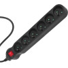 Maclean Power Extension 1.5 m 6 Ac outlet(s) Indoor Black - (MCE225)