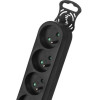 Maclean Power Extension 1.5 m 6 Ac outlet(s) Indoor Black - (MCE225)