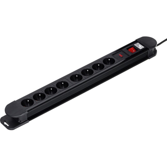 Maclean Power Extension 1.5 m 8 Ac outlet(s) Indoor Black - (MCE11)