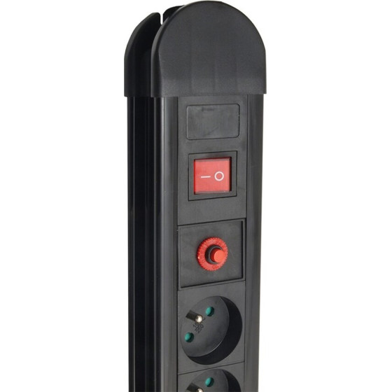 Maclean Power strip, 10 Outlet Extension cord, 2 switches, Protection And Overload indication, 3680W, - (MCE10)