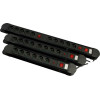 Maclean Power strip, 10 Outlet Extension cord, 2 switches, Protection And Overload indication, 3680W, - (MCE10)