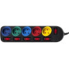 Maclean Power Extension 1.5 m 5 Ac outlet(s) Indoor Black, Multicolour - (MCE204M)