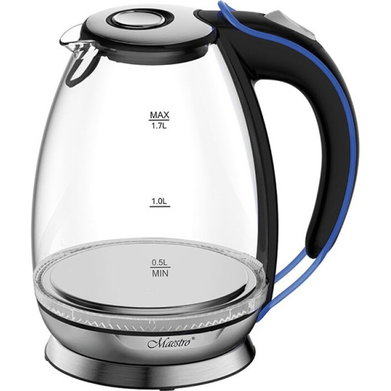 MAESTRO Electric Kettle With lighting, Glass 1.7 L - (MR-054)