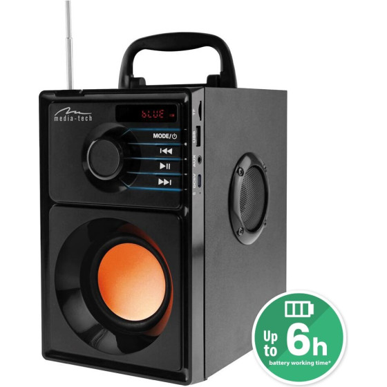 Media Tech Media-Tech Boombox Bt 15 W Stereo Portable Speaker Black - (MT3145 V2)