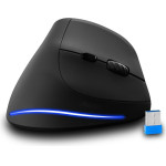 Media Tech MEDIA-Tech Vertic Rf Wireless Vertical Mouse Rf 2400 Dpi Black - (MT1123)