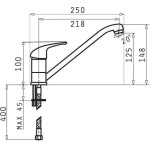 Pyramis Asalia 090922438 Carbon Kitchen Mixer - (90922438)