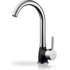 Pyramis Bello Duo Kitchen Mixer 090927138 Granite, silver/Black Dotted - (90927138 Granit czarny)