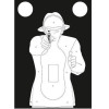 Rabarbar TS-9 Silhouette Shooting Targets Frenchman - Set Of 50 - (TS950)