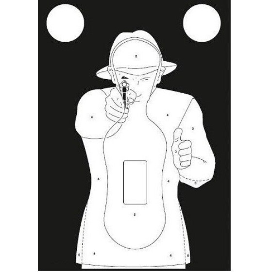 Rabarbar TS-9 Silhouette Shooting Targets Frenchman - Set Of 50 - (TS950)