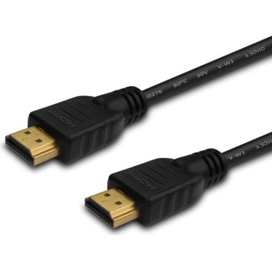 SAVIO Hdmi (M) Cable, 20m, black, Gold tips, v1.4 High speed, ethernet/3D - (cl-75)