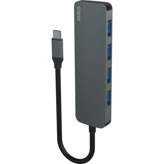 SAVIO Hub USB-C - 4 x USB-A, - (AK-54)