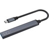 SAVIO Hub USB-A - 3 x USB-A 2.0, 1 x USB-A 3.1 Gen 1, 4 In 1, 5 Gbps - (AK-70)