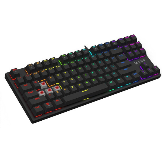 SAVIO Tempest x2 Rgb Mechanical keyboard, Outemu Red - (Tempest X2 RED)