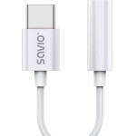 SAVIO Usb Type 3.1 C (M) - Jack 3.5mm (F) Audio Adapter White - (AK-51)