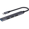 SAVIO USB-C Hub - 3 x USB-A 2.0, 1 x USB-A 3.0, 4-in-1, 5 Gbps - (AK-71)