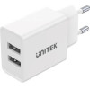 UNITEK - Charger 2X USB-A,12W, White - (P1113A-EU)