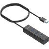 UNITEK Interface Hub Usb 3.2 Gen 1 (3.1 Gen 1) Type-A 5000 Mbit/s Black - (Y-3089V01)