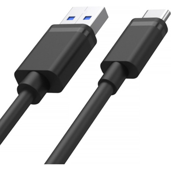 UNITEK Kabel Usb USB-A -- USB-C 50CM, Black - (Y-C481BK)