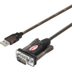 UNITEK Serial Cable Black 1.5 m Usb Type-A DB-9 - (Y-105)