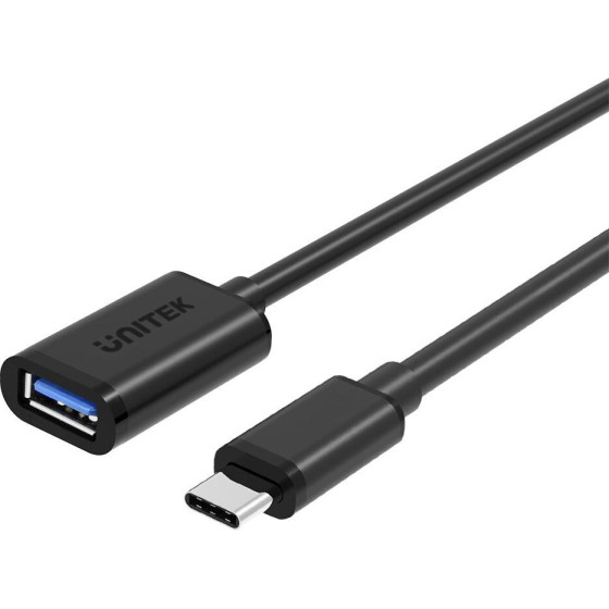 UNITEK Usb Cable Usb 3.2 Gen 1 (3.1 Gen 1) 0.2 m Usb C Usb A Black - (Y-C476BK)