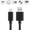 UNITEK Usb Cable USB-A -- USB-C 25CM, - (Y-C480BK)