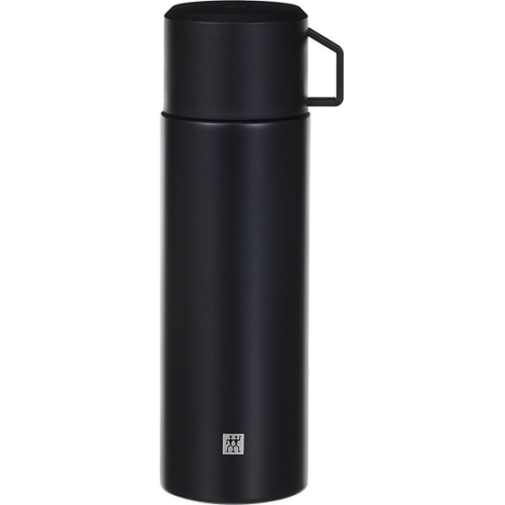 ZWILLING Thermo Thermo Jug With a Mug 1 Liter Stainless Steel Black - (39500-514-0)