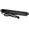 ALANTEC power extension 3 m 8 AC outlet(s) Indoor Black - (PZ081U3M)